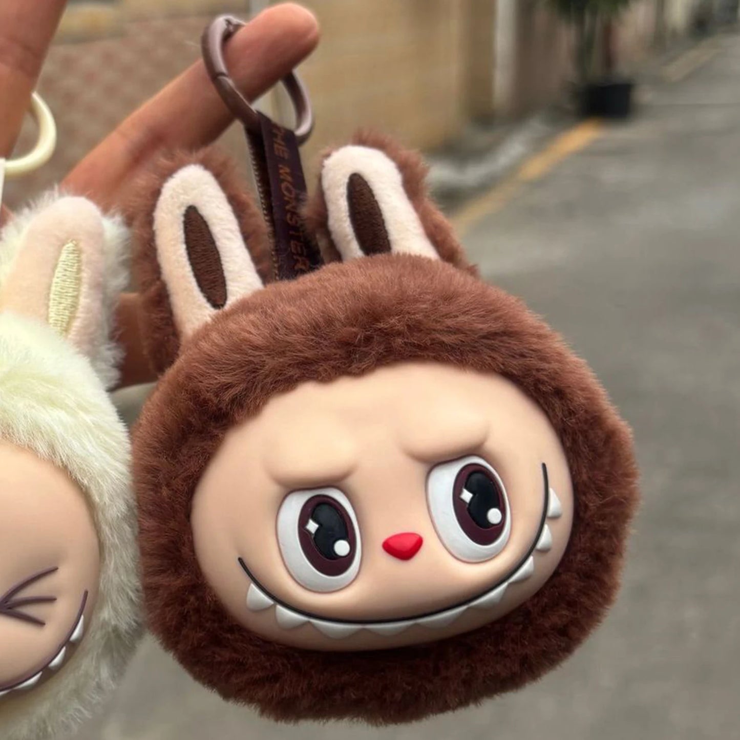 Labubu Head Plush Keychain