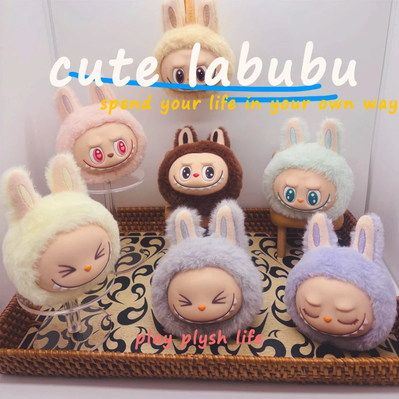 Labubu Head Plush Keychain
