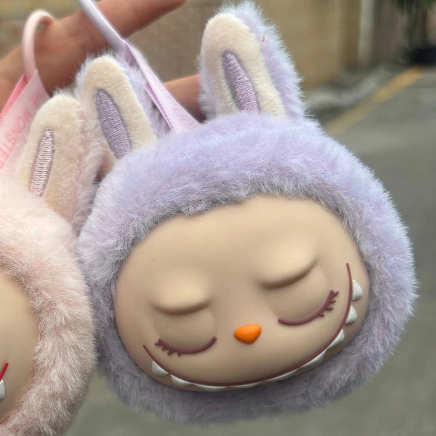 Labubu Head Plush Keychain