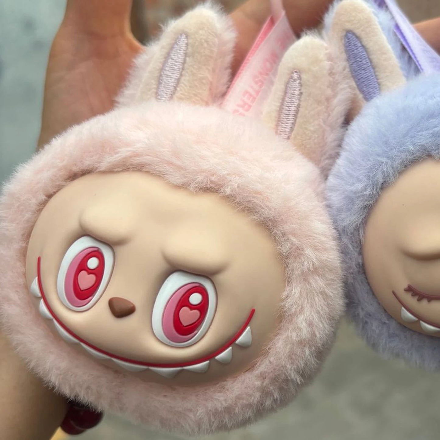 Labubu Head Plush Keychain