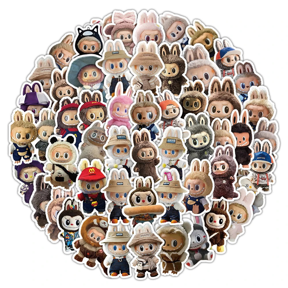10/30/60PCS Labubu Cute Cartoon Graffiti Stickers