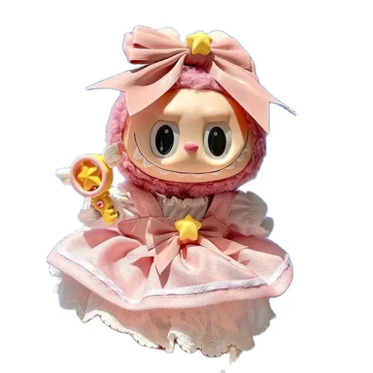 15/17cm Cute Mini Plush Doll's Clothing Outfit Kawaii Cardcaptor Sakura Style Labubu Idol Dolls Clothing Accessories