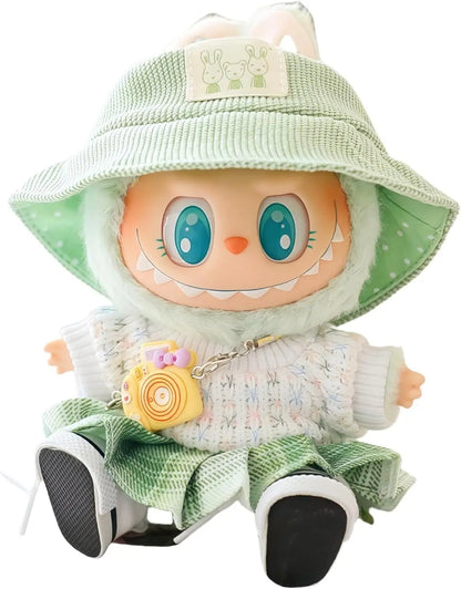 15/17cm Cute Mini Plush Doll's Clothing Outfit Kawaii Cardcaptor Sakura Style Labubu Idol Dolls Clothing Accessories