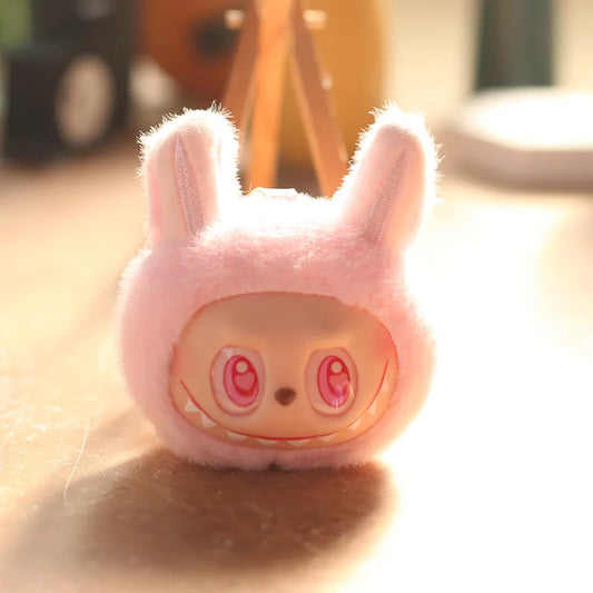 Labubu Plush Head Keychain