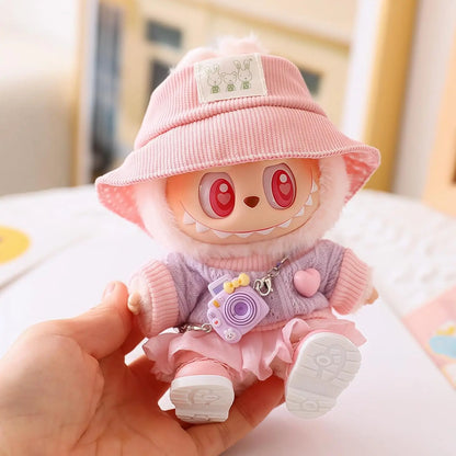 15/17cm Cute Mini Plush Doll's Clothing Outfit Kawaii Cardcaptor Sakura Style Labubu Idol Dolls Clothing Accessories