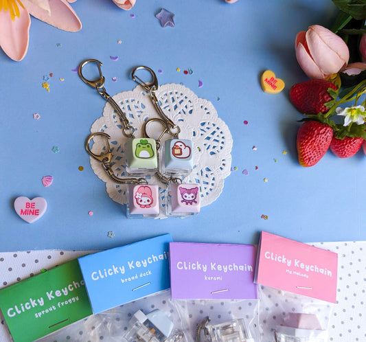 Clicky Key Cap Keychains