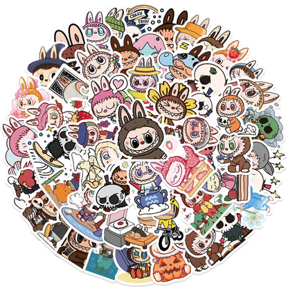 50Pcs Cute Cartoon Labubu Stickers