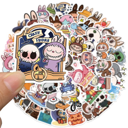 50Pcs Cute Cartoon Labubu Stickers
